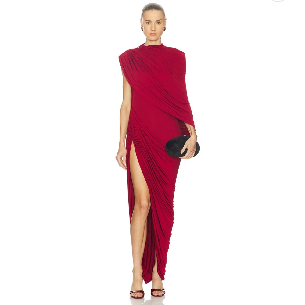 Camila Coelho One-Shoulder Red Dress